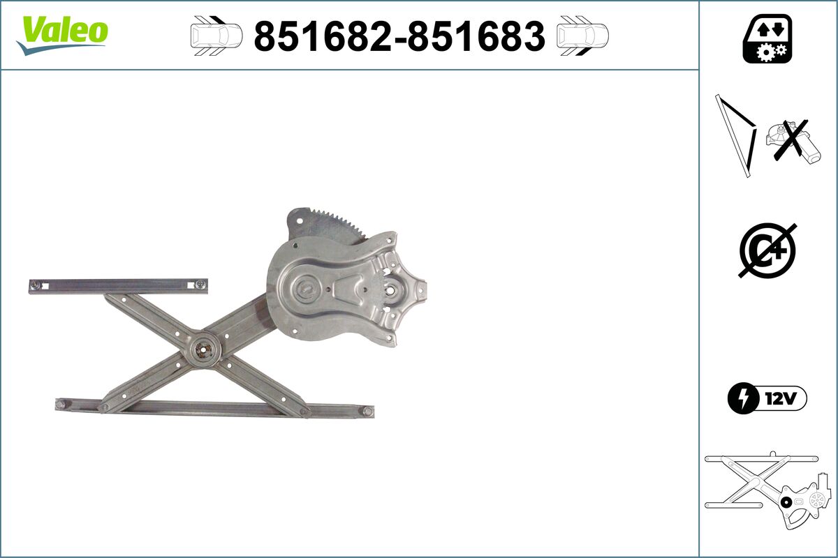 Window Regulator - 851682 VALEO